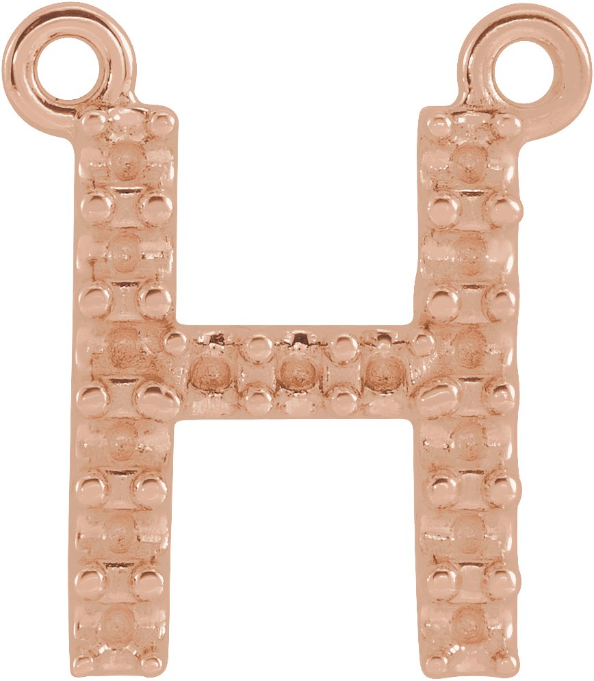 Accented Block Initial Necklace Center