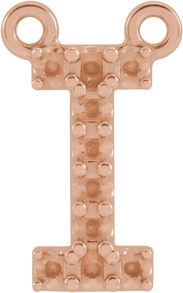 Accented Block Initial Necklace Center