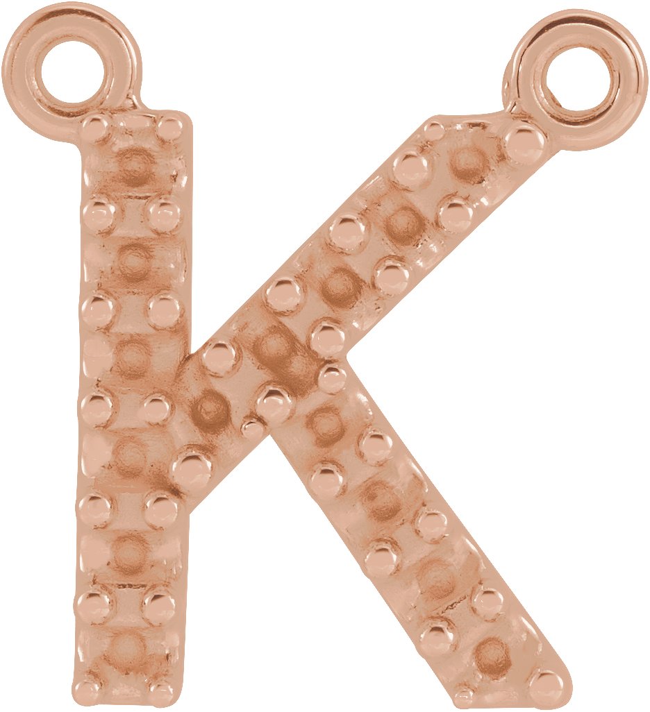 Accented Block Initial Necklace Center