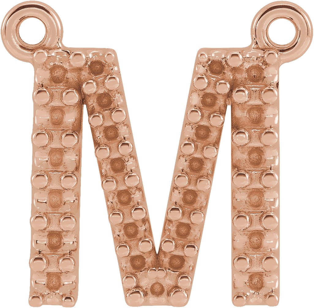 Accented Block Initial Necklace Center