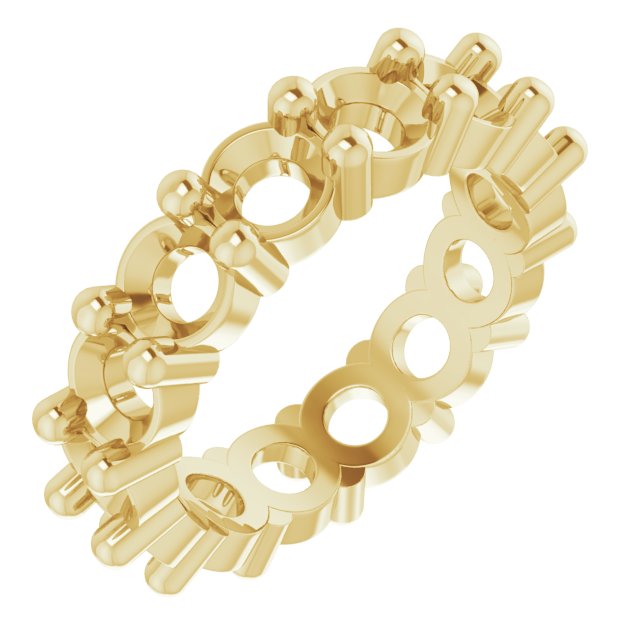 Shared-Prong Eternity Band