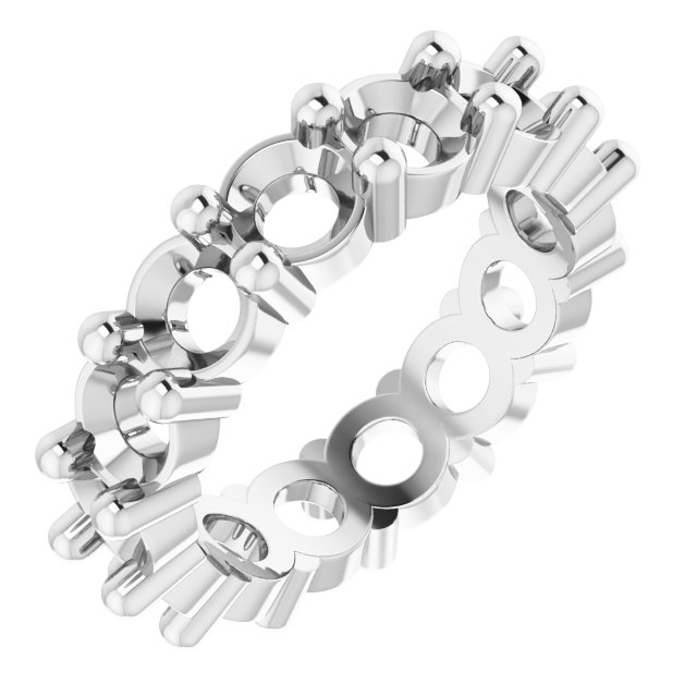 Shared-Prong Eternity Band