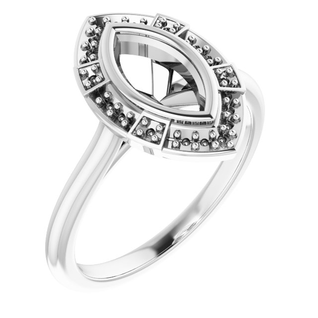 Bezel-Set Halo-Style Engagement Ring