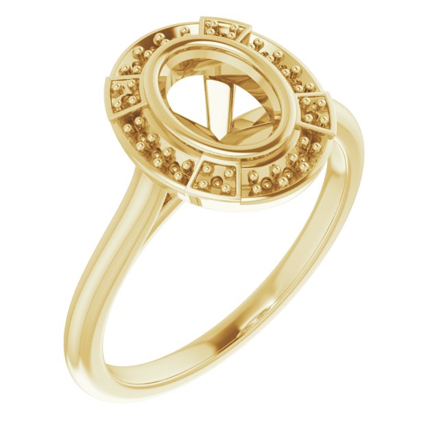 Bezel-Set Halo-Style Engagement Ring
