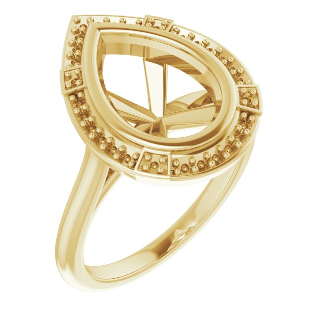 Bezel-Set Halo-Style Engagement Ring