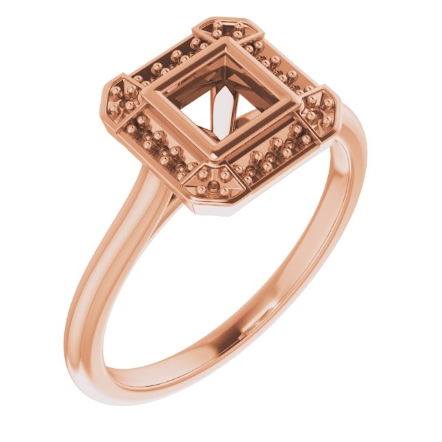 Bezel-Set Halo-Style Engagement Ring