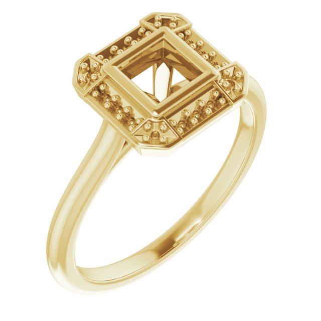 Bezel-Set Halo-Style Engagement Ring