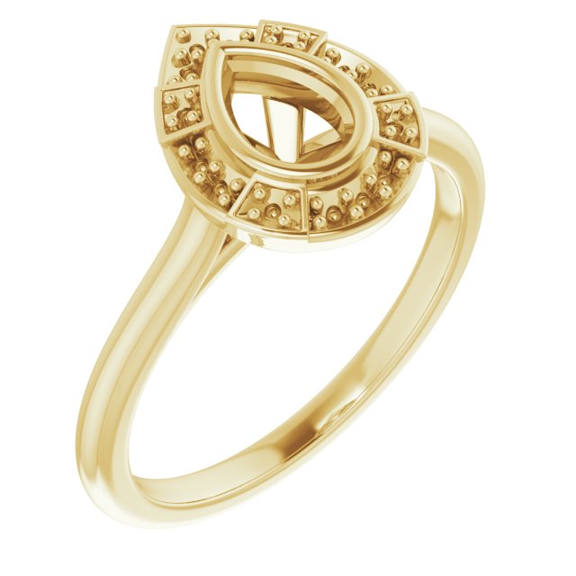 Bezel-Set Halo-Style Engagement Ring