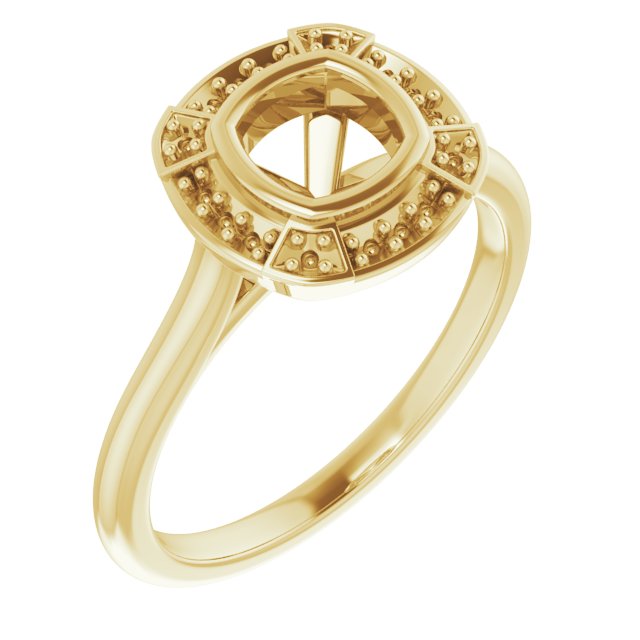 Bezel-Set Halo-Style Engagement Ring