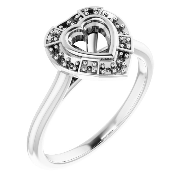 Bezel-Set Halo-Style Engagement Ring