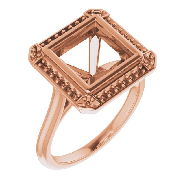 Bezel-Set Halo-Style Engagement Ring
