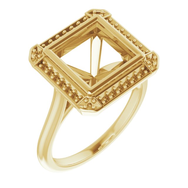 Bezel-Set Halo-Style Engagement Ring