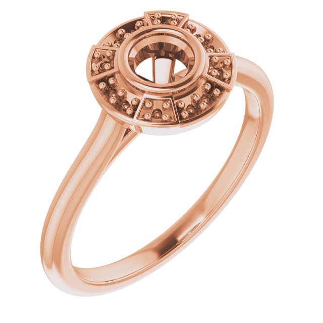 Bezel-Set Halo-Style Engagement Ring
