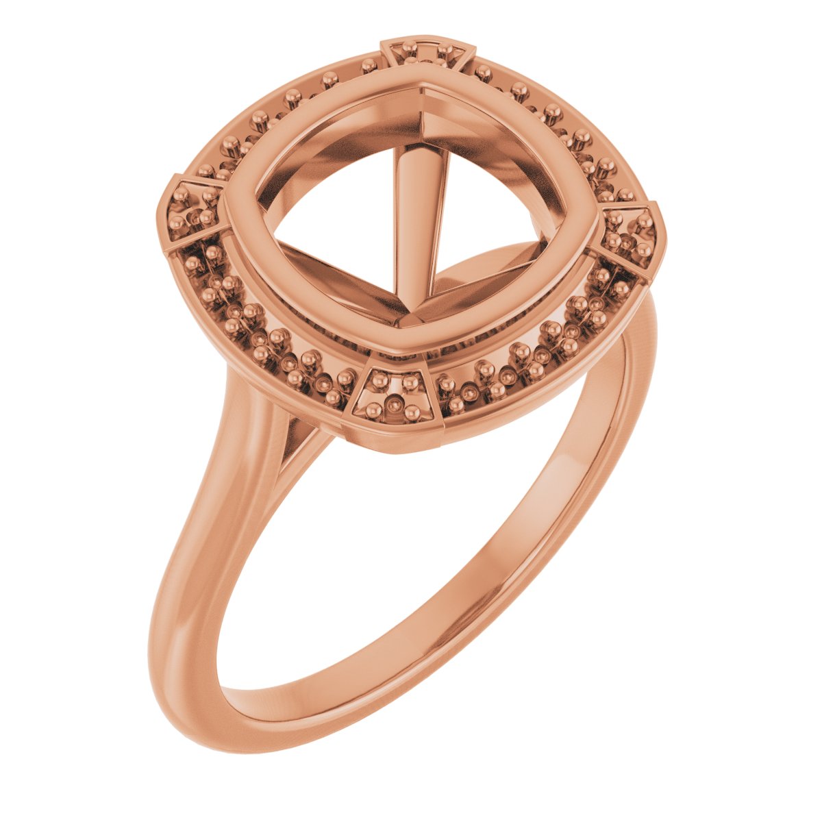 Bezel-Set Halo-Style Engagement Ring