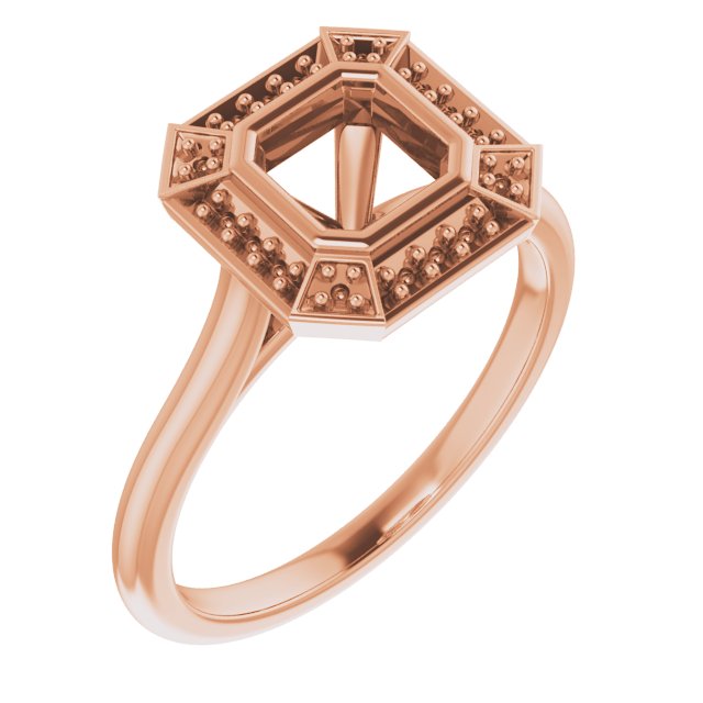 Bezel-Set Halo-Style Engagement Ring