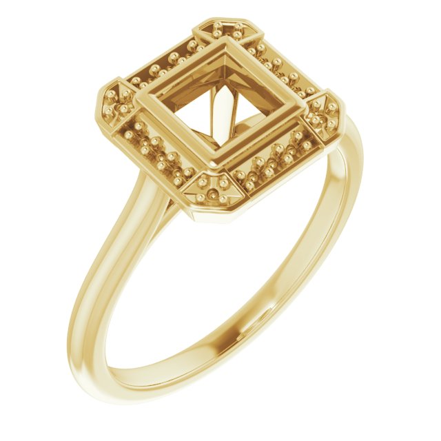 Bezel-Set Halo-Style Engagement Ring