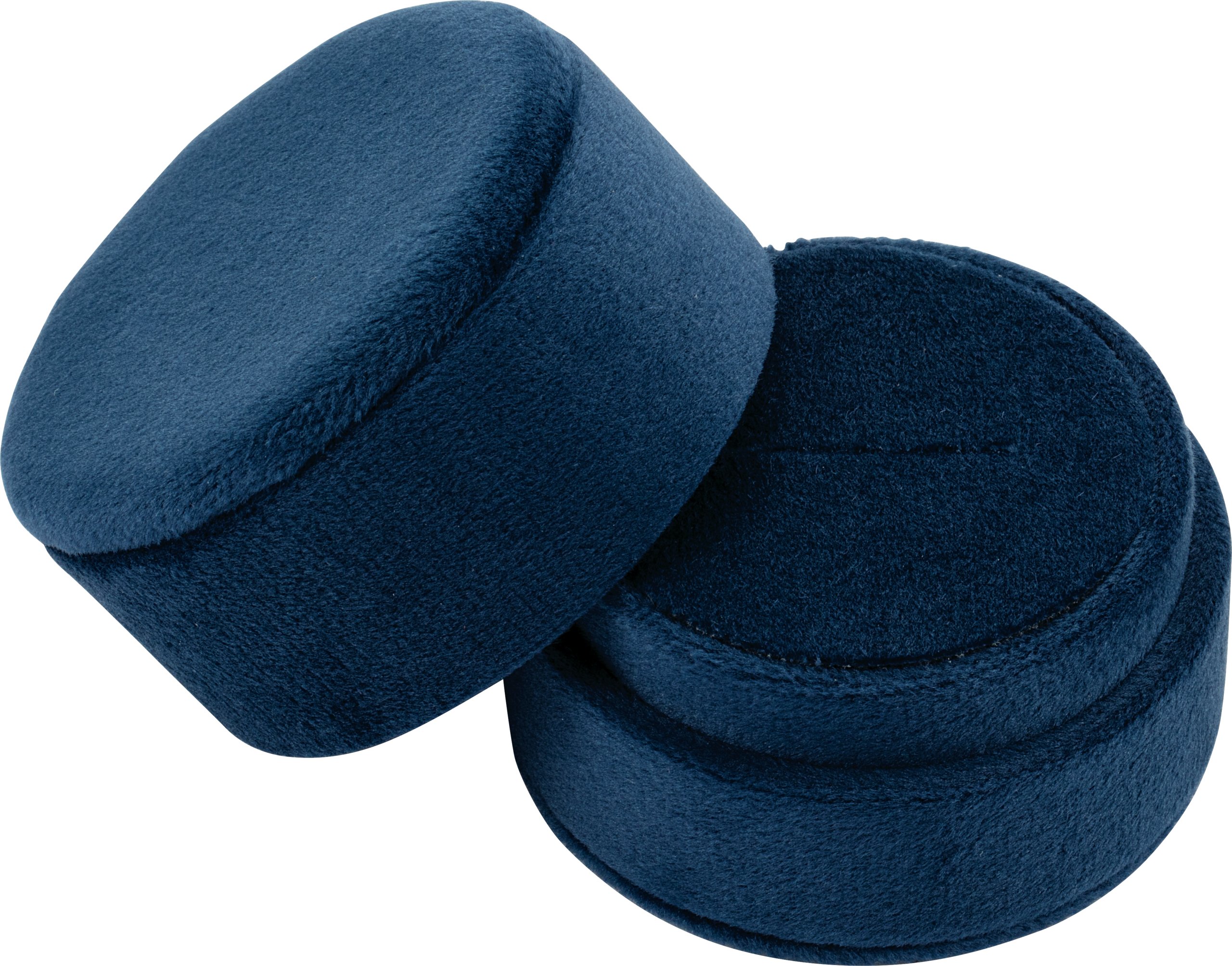 Eva Navy Velvet Ring Boxes with Velvet Interior