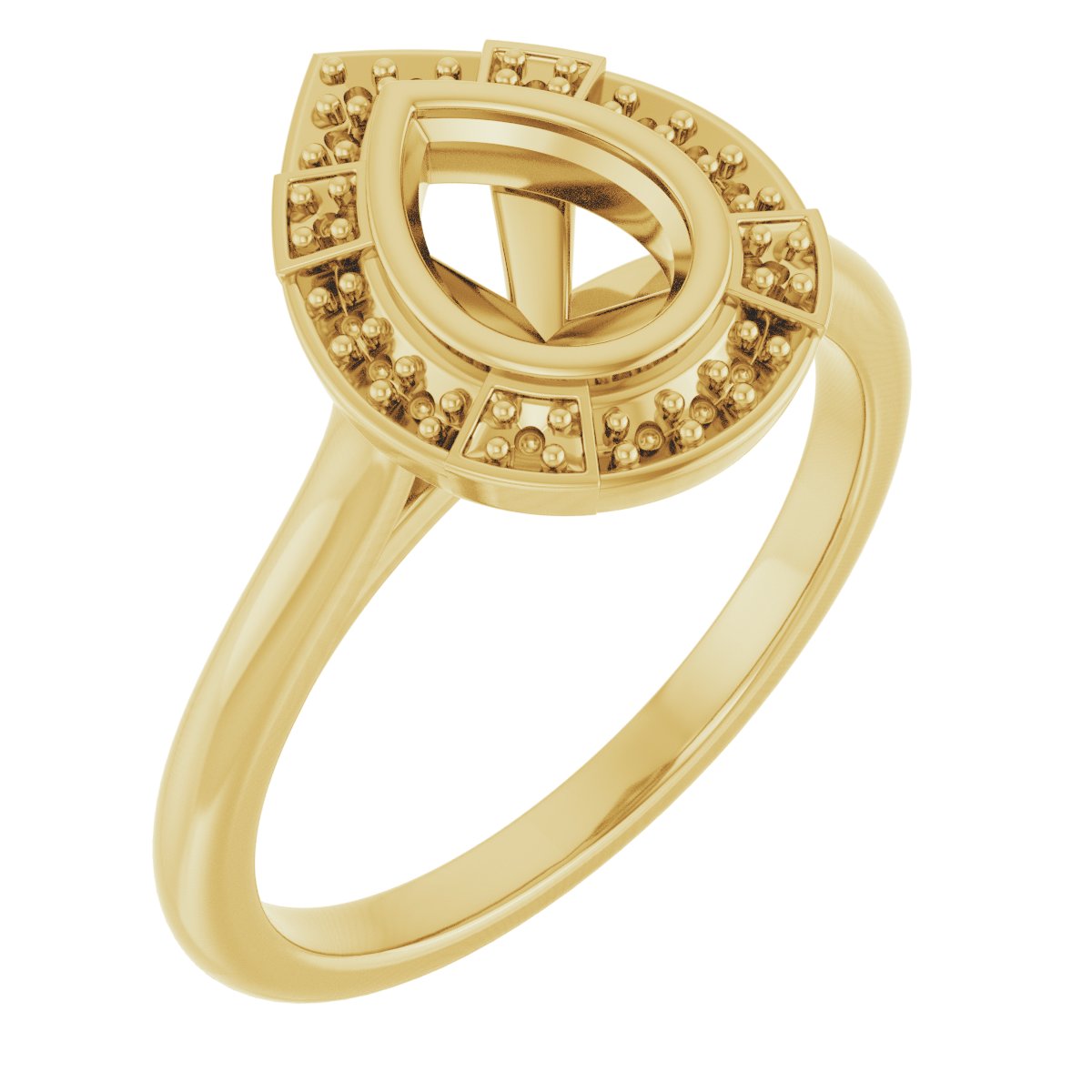 Bezel-Set Halo-Style Engagement Ring