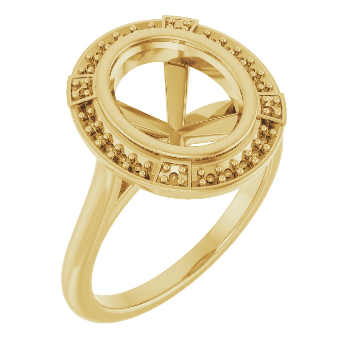 Bezel-Set Halo-Style Engagement Ring