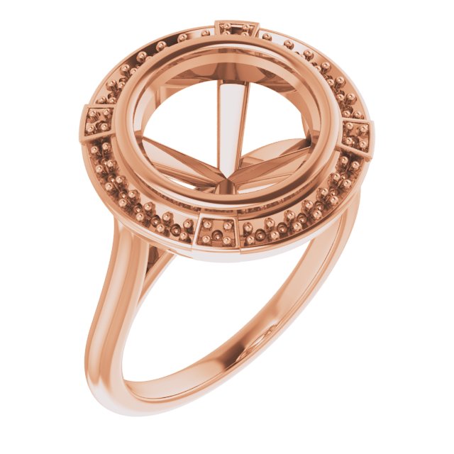 Bezel-Set Halo-Style Engagement Ring