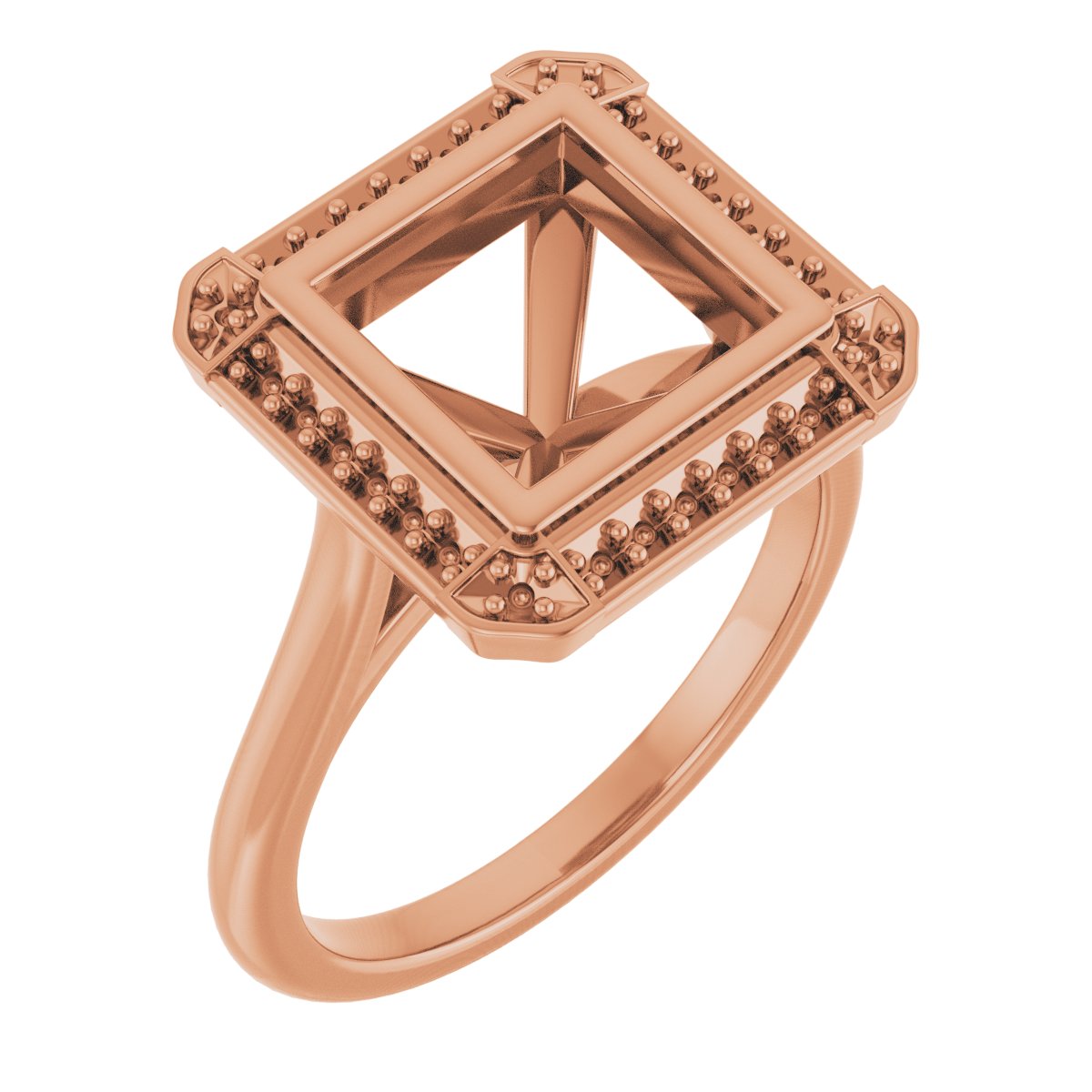 Bezel-Set Halo-Style Engagement Ring