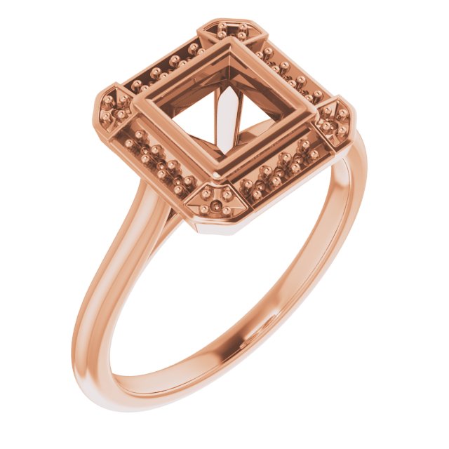 Bezel-Set Halo-Style Engagement Ring