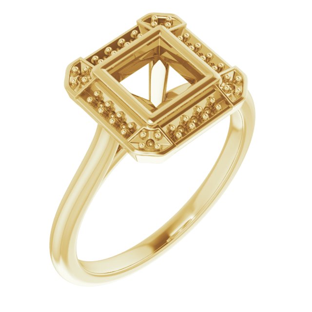 Bezel-Set Halo-Style Engagement Ring
