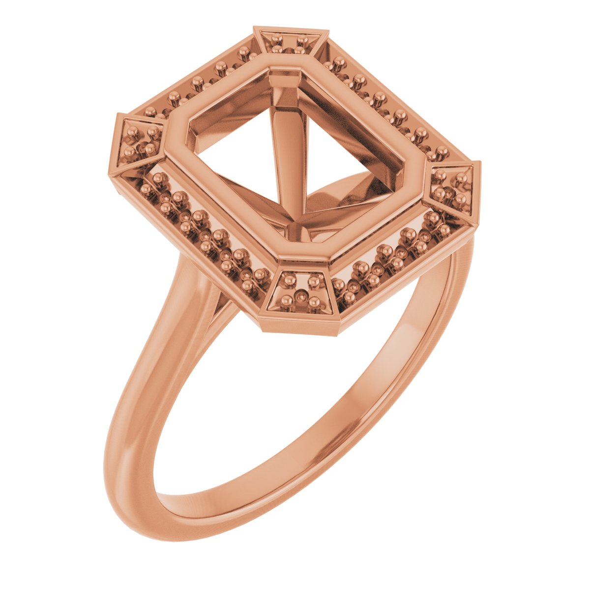 Bezel-Set Halo-Style Engagement Ring