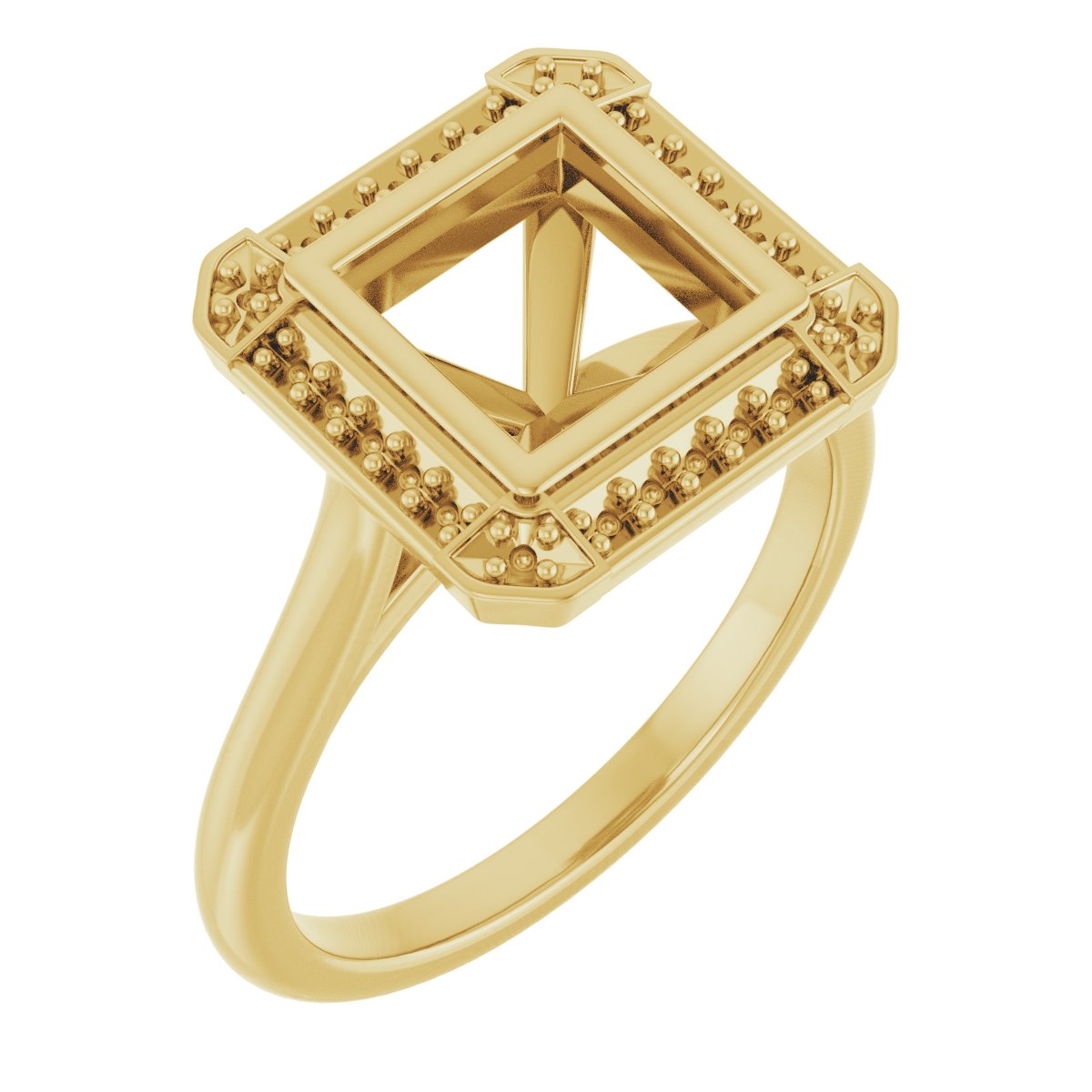 Bezel-Set Halo-Style Engagement Ring