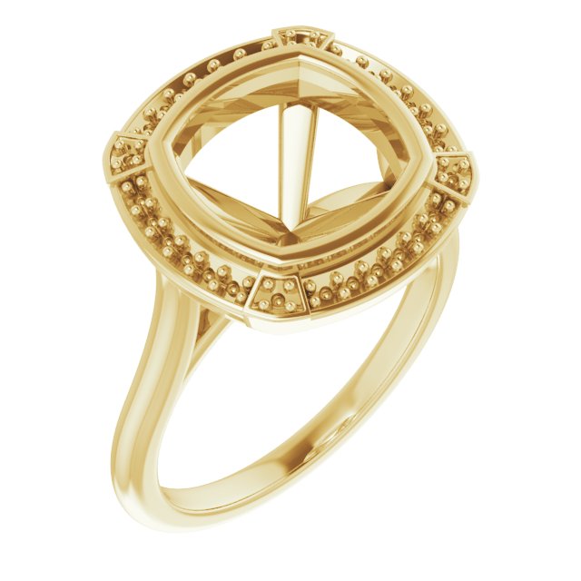 Bezel-Set Halo-Style Engagement Ring