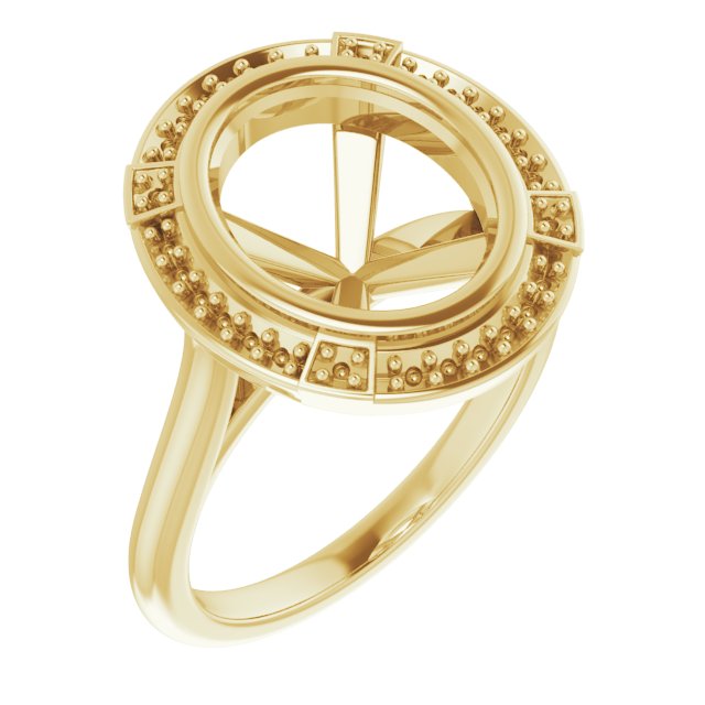 Bezel-Set Halo-Style Engagement Ring
