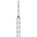 Sterling Silver .07 CTW Natural Diamond Bar Charm/Pendant