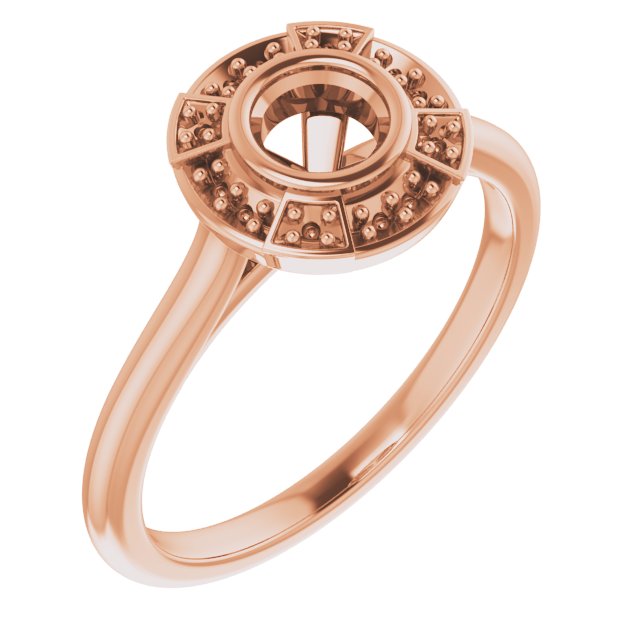 Bezel-Set Halo-Style Engagement Ring