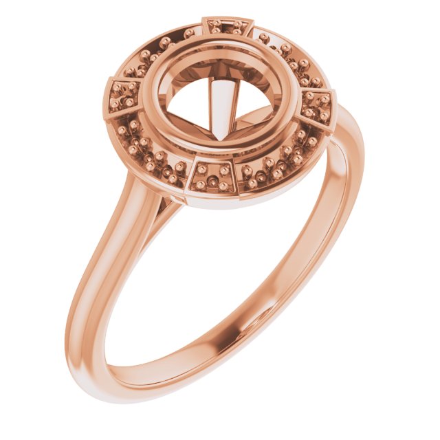 Bezel-Set Halo-Style Engagement Ring