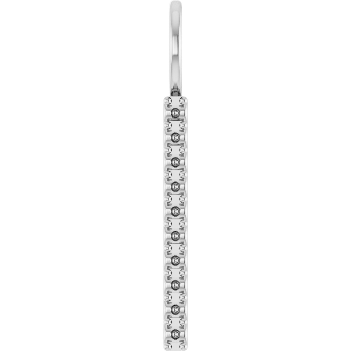 Sterling Silver 1.7 Round 27.1x1.9 mm Vertical Bar 16-18