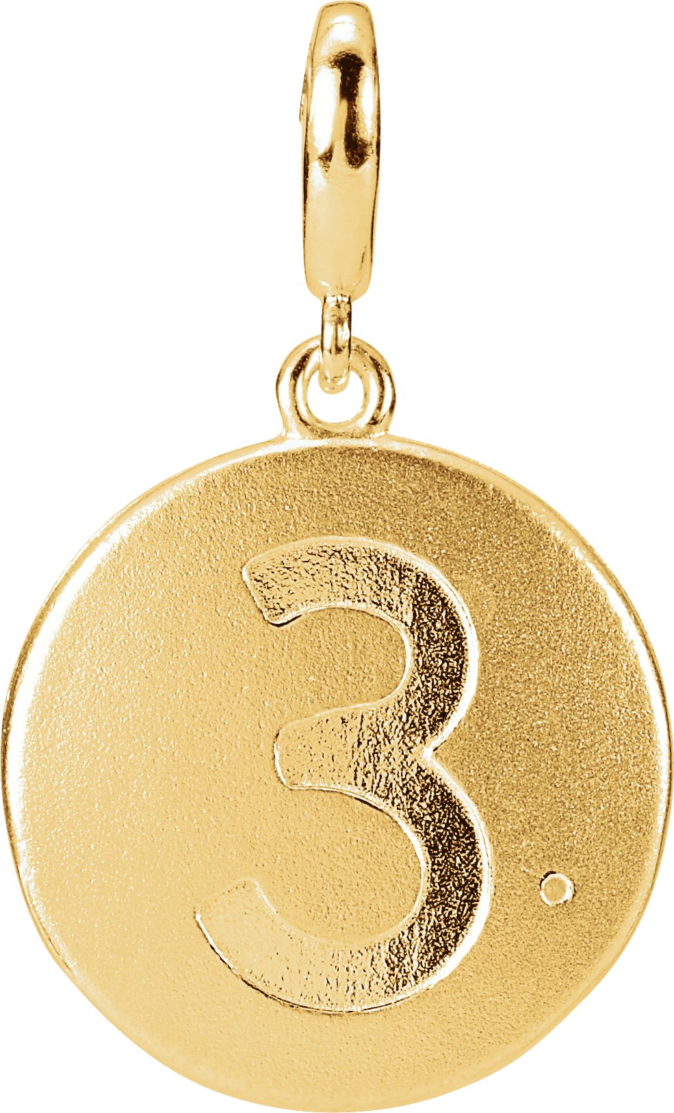 Numeral Disc Charm/Pendant