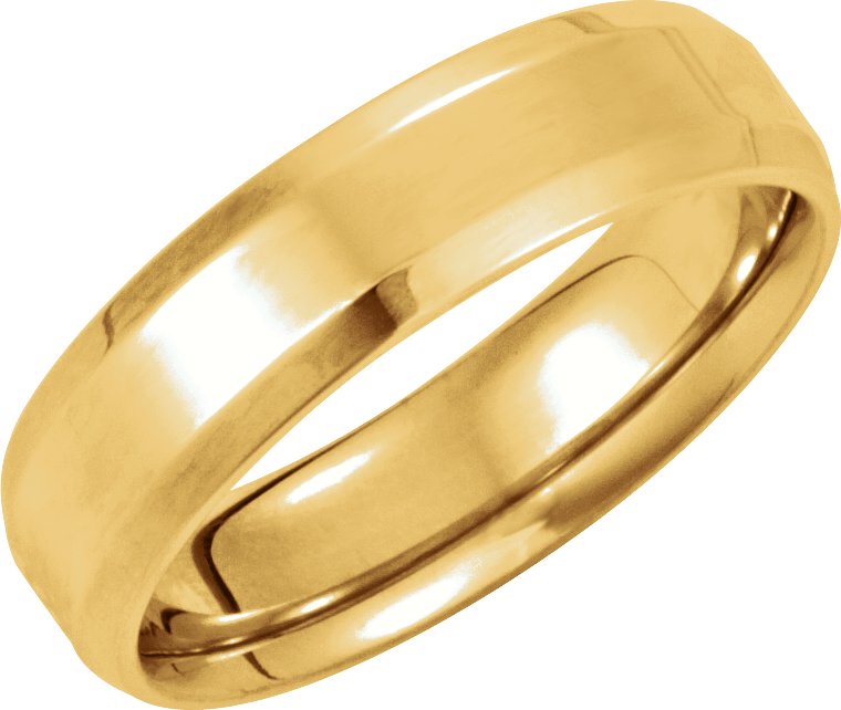 14K Yellow 4 mm Beveled Edge Comfort Fit Band Size 11.5 Ref 16661642