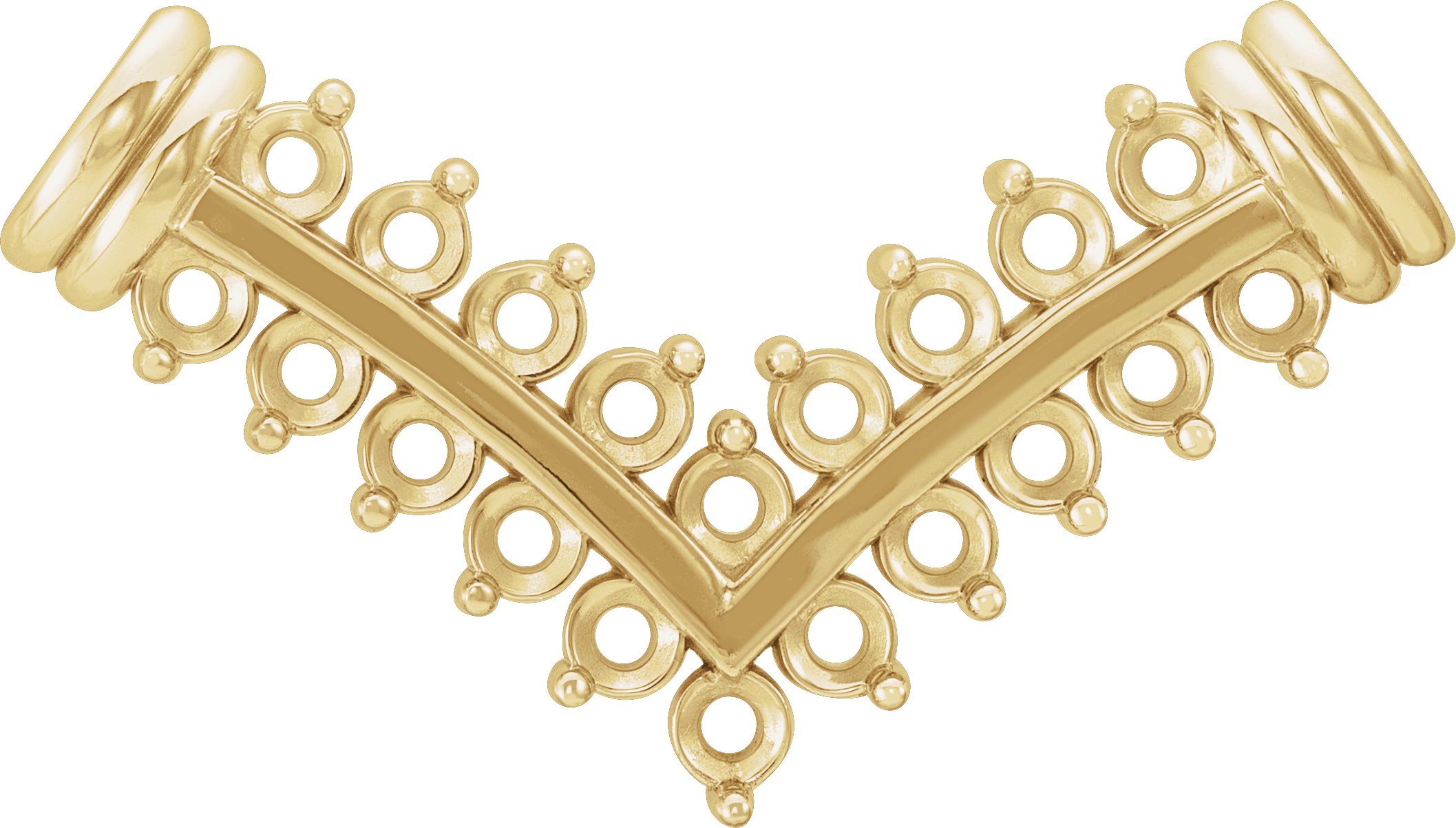 Accented "V" Necklace Center