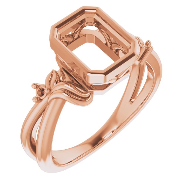 Bezel-Set Accented Floral Ring