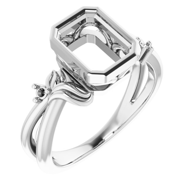 Bezel-Set Accented Floral Ring