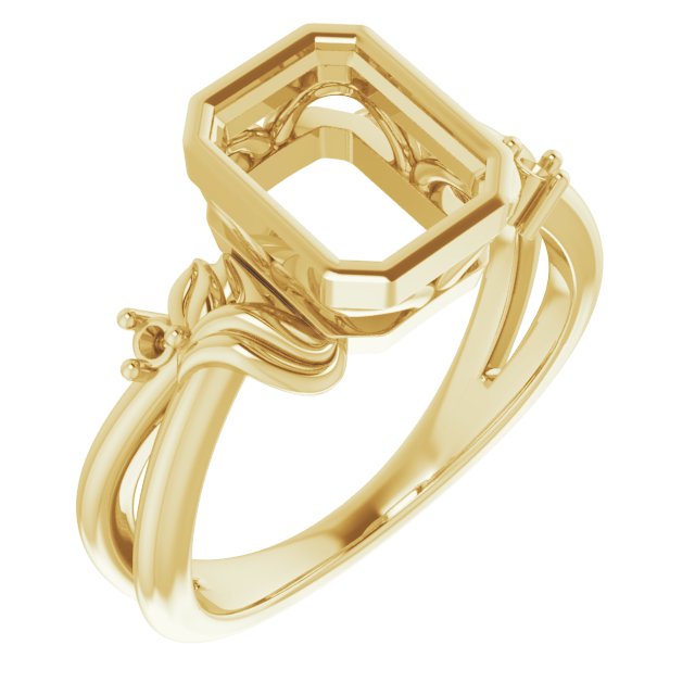 Bezel-Set Accented Floral Ring