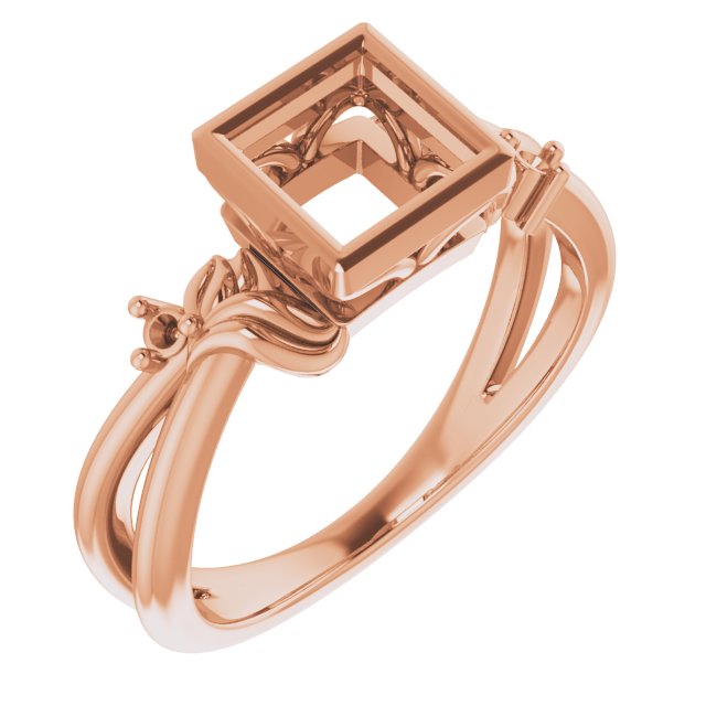 Bezel-Set Accented Floral Ring