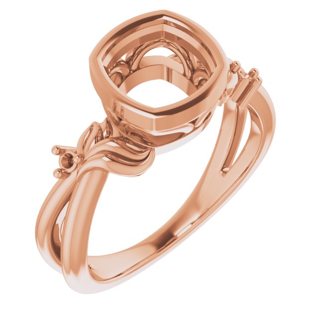 Bezel-Set Accented Floral Ring