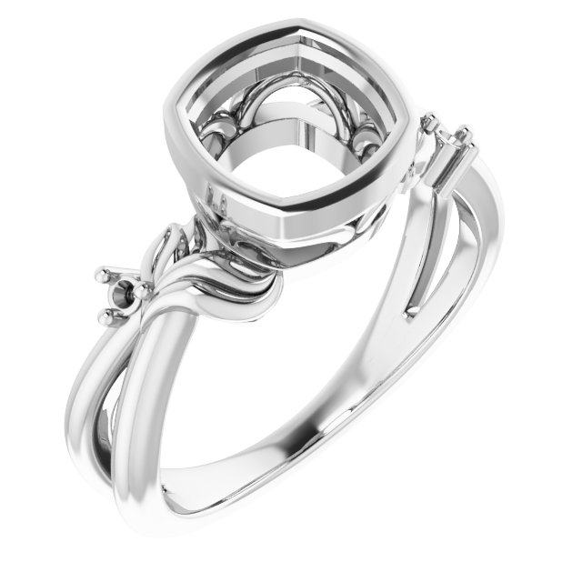 Bezel-Set Accented Floral Ring