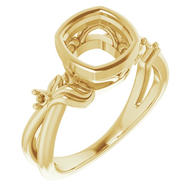Bezel-Set Accented Floral Ring