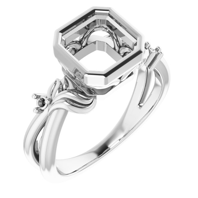 Bezel-Set Accented Floral Ring