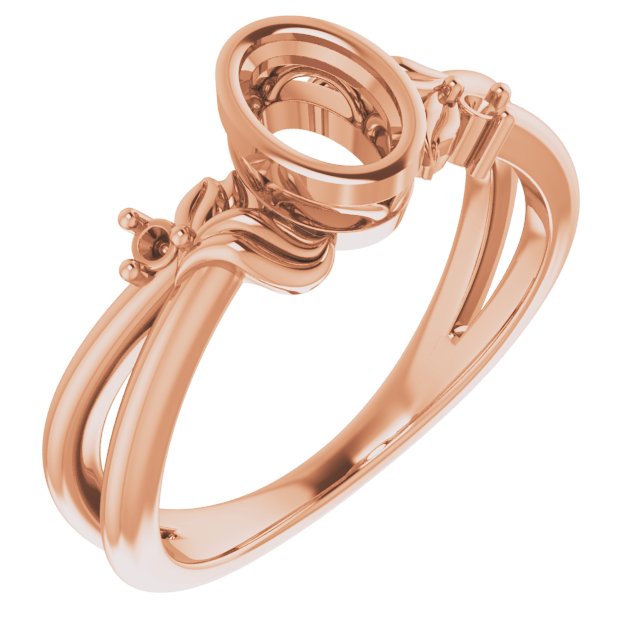 Bezel-Set Accented Floral Ring