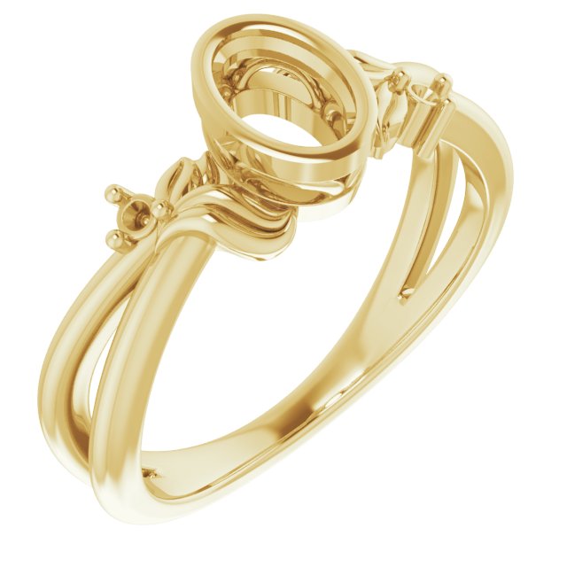 Bezel-Set Accented Floral Ring