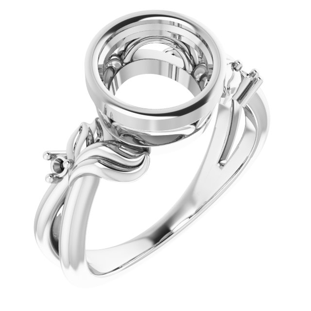 Bezel-Set Accented Floral Ring