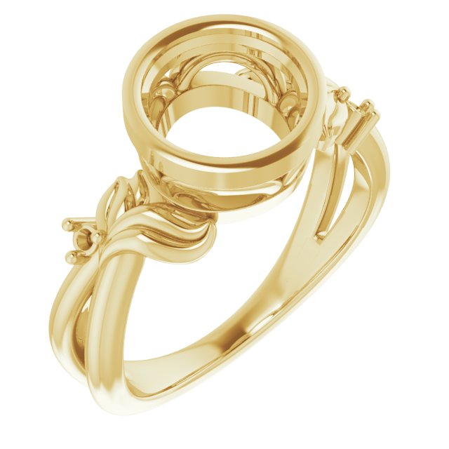 Bezel-Set Accented Floral Ring